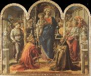 Fra Angelico Jungfru Maria med barnet oil on canvas